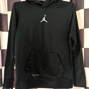 Jordan Black Hoodie with White Logo